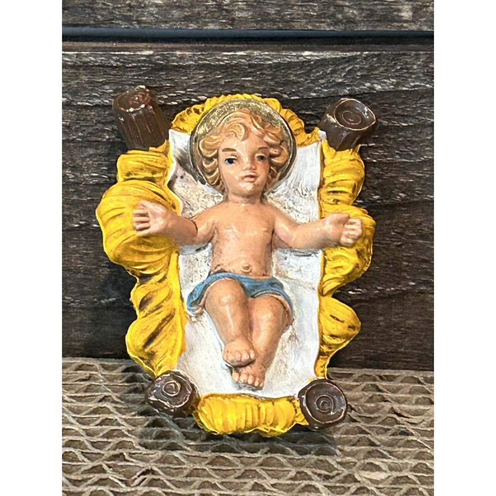 Vintage Hand Painted Made in Italy Baby Jesus Figurine